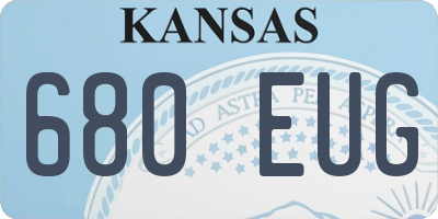 KS license plate 680EUG