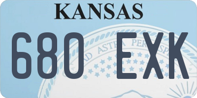KS license plate 680EXK