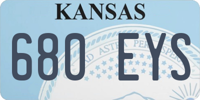 KS license plate 680EYS