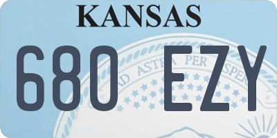 KS license plate 680EZY