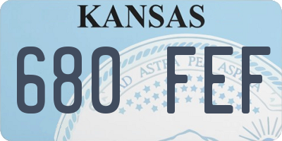 KS license plate 680FEF
