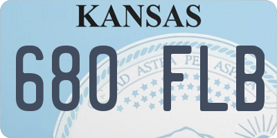 KS license plate 680FLB