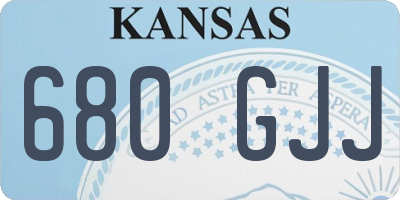 KS license plate 680GJJ