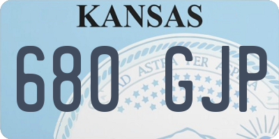 KS license plate 680GJP