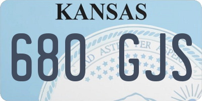 KS license plate 680GJS
