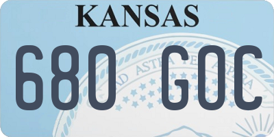 KS license plate 680GOC