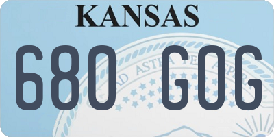 KS license plate 680GOG