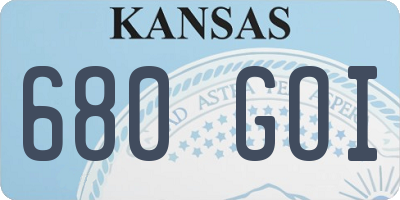 KS license plate 680GOI