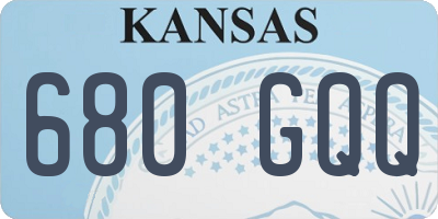 KS license plate 680GQQ