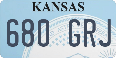 KS license plate 680GRJ