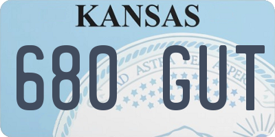 KS license plate 680GUT