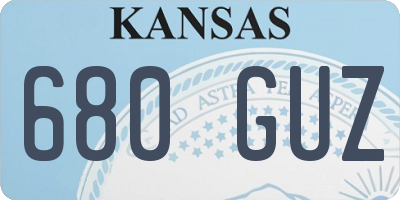 KS license plate 680GUZ