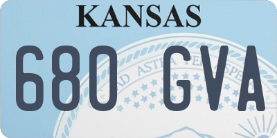 KS license plate 680GVA