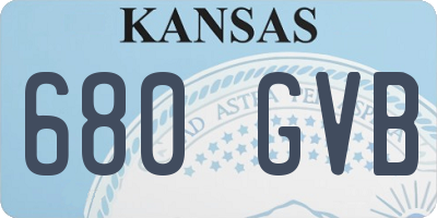KS license plate 680GVB