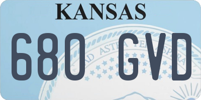 KS license plate 680GVD