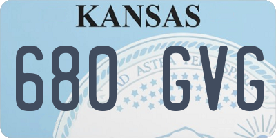 KS license plate 680GVG