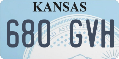 KS license plate 680GVH