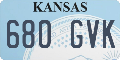 KS license plate 680GVK
