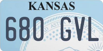 KS license plate 680GVL