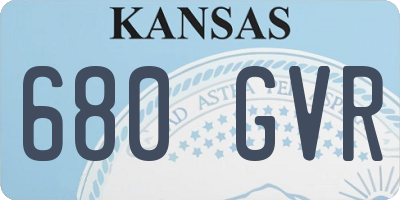 KS license plate 680GVR