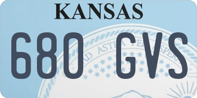 KS license plate 680GVS