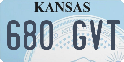KS license plate 680GVT