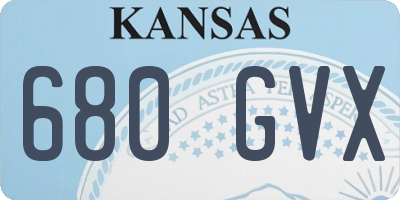 KS license plate 680GVX
