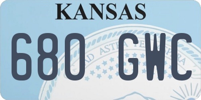 KS license plate 680GWC