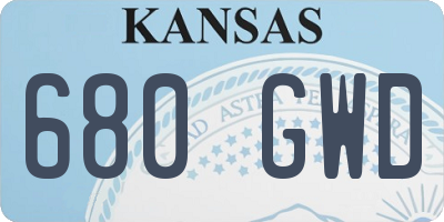 KS license plate 680GWD