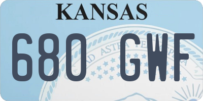 KS license plate 680GWF