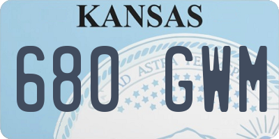 KS license plate 680GWM