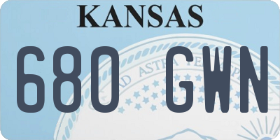 KS license plate 680GWN