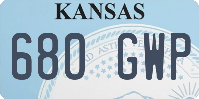 KS license plate 680GWP