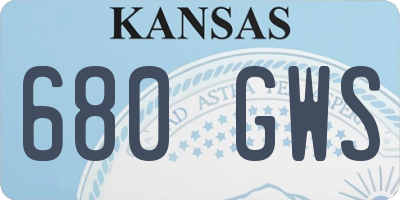 KS license plate 680GWS