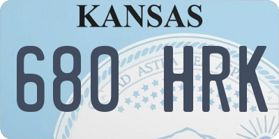 KS license plate 680HRK