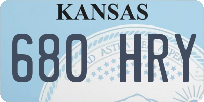 KS license plate 680HRY