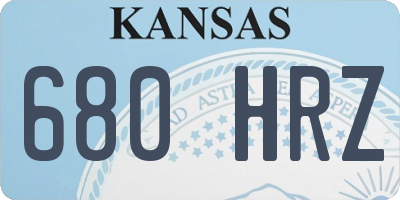 KS license plate 680HRZ