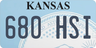 KS license plate 680HSI