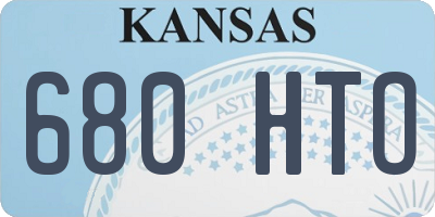 KS license plate 680HTO