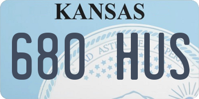 KS license plate 680HUS