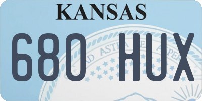 KS license plate 680HUX
