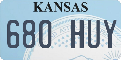 KS license plate 680HUY