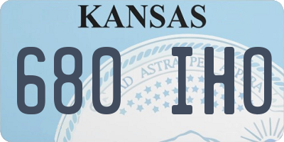 KS license plate 680IHO