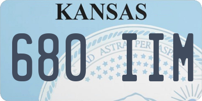 KS license plate 680IIM