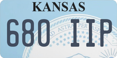 KS license plate 680IIP