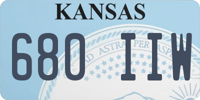 KS license plate 680IIW