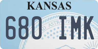KS license plate 680IMK