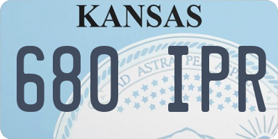 KS license plate 680IPR