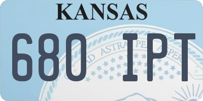 KS license plate 680IPT