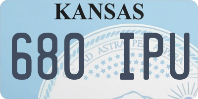 KS license plate 680IPU
